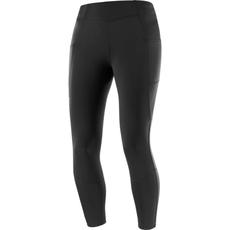 Black Salomon Cross Run 25'' Women's Running Tights | PH 43967A